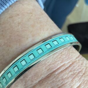 Hermes Silver and Turquoise Bracelet
